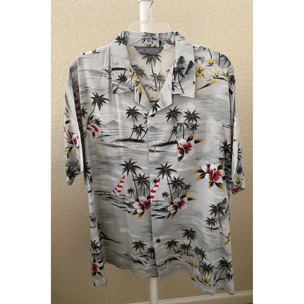 Vintage Men’s Mark Christopher Hawaiian short sleeve shirt size 2XL